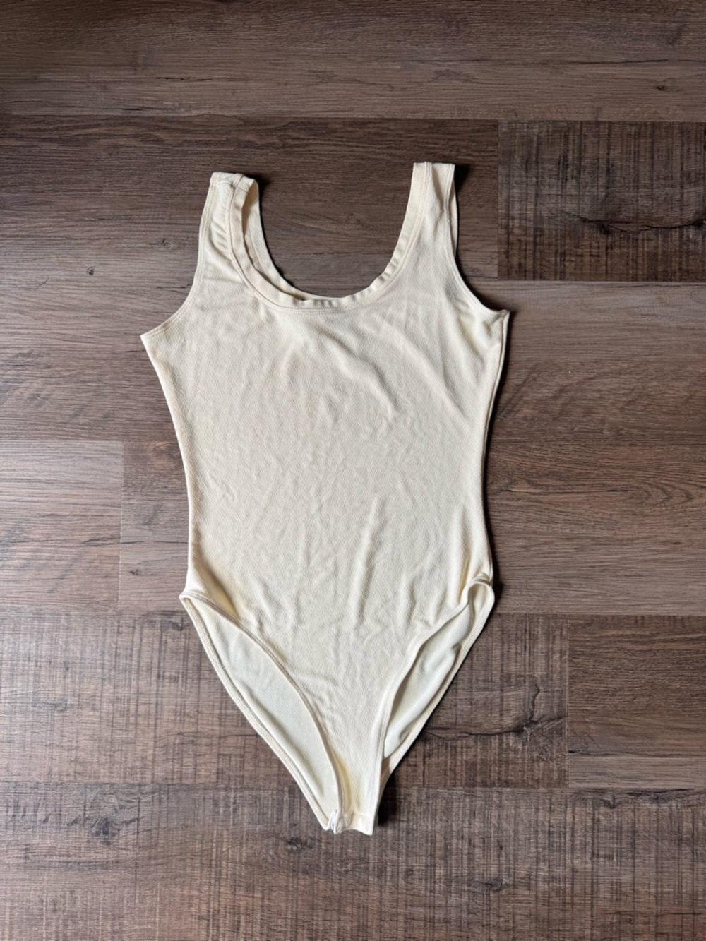 Vintage 90’s Poleci Cream Scoop Neck Bodysuit